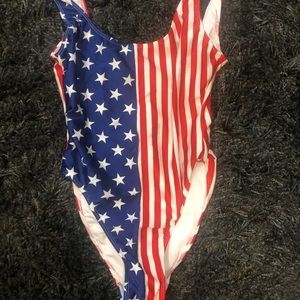 American flag one piece swimsuit